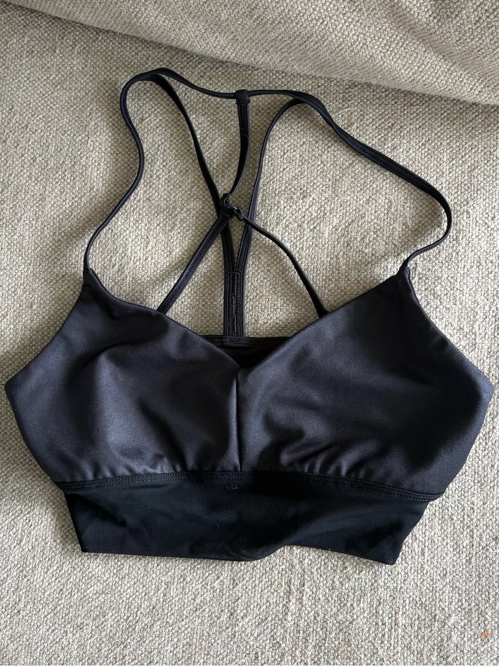 ALO Yoga Black Strappy Sports Bra